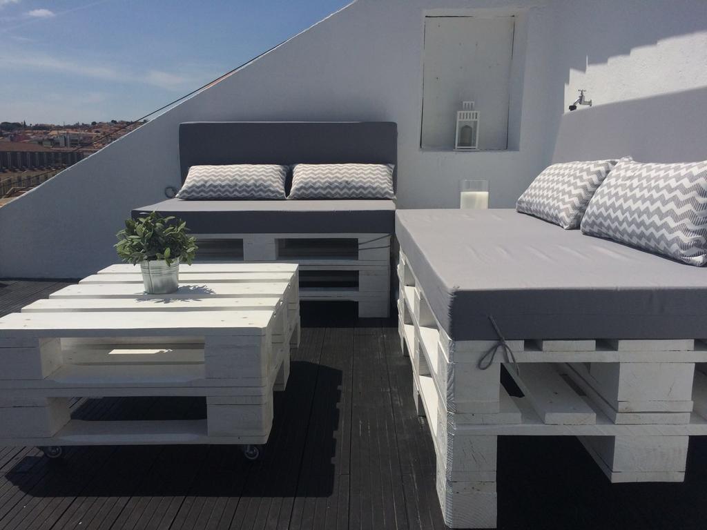 A Terrace On A Topfloor With A View Lissabon Buitenkant foto
